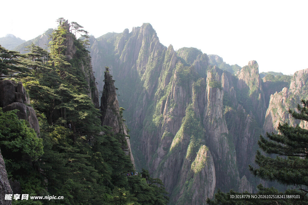 奇峰山林自然风光