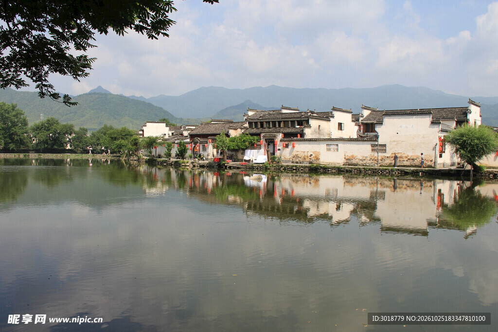皖南宏村湖景风光