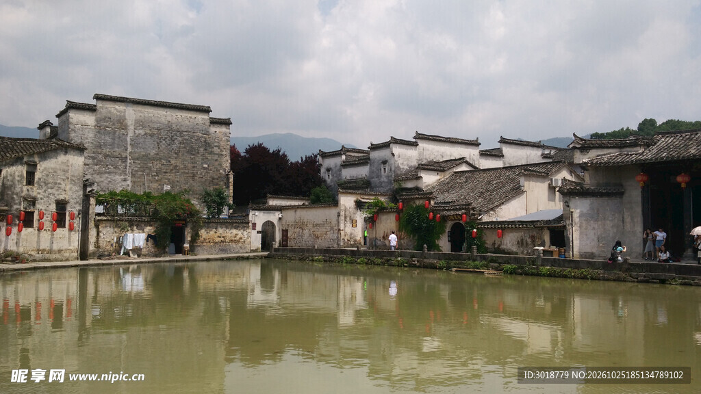 宏村月沼古建风光