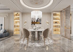 轻奢风餐厅室内效果图