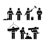 工地建筑工程人员