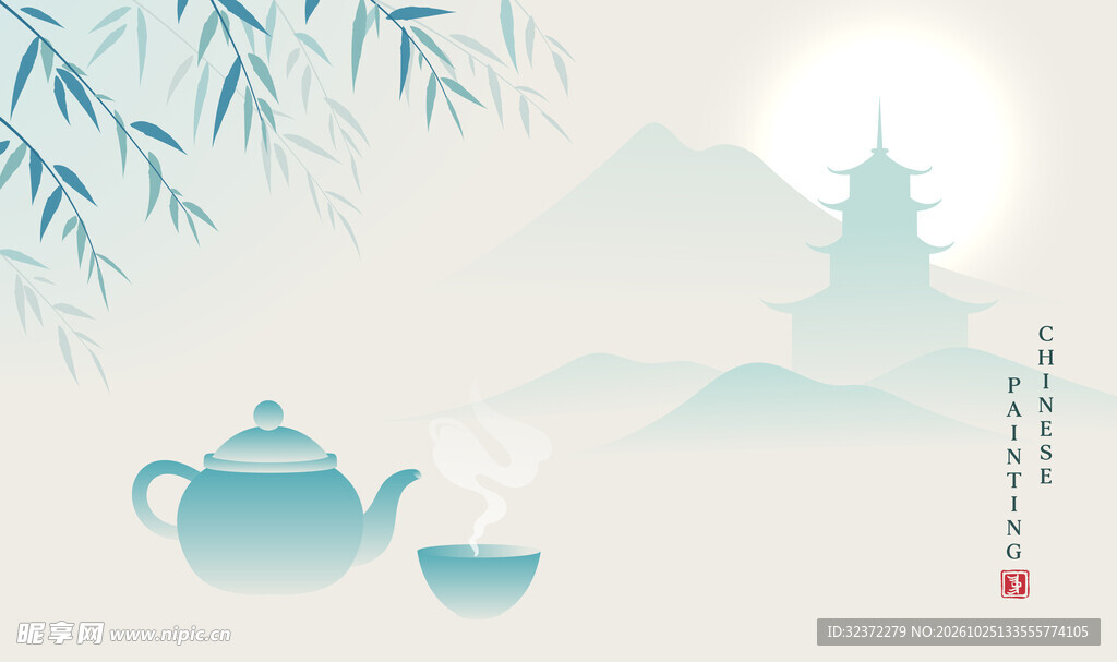 中式禅意茶文化背景