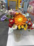 手工针织花束摆件