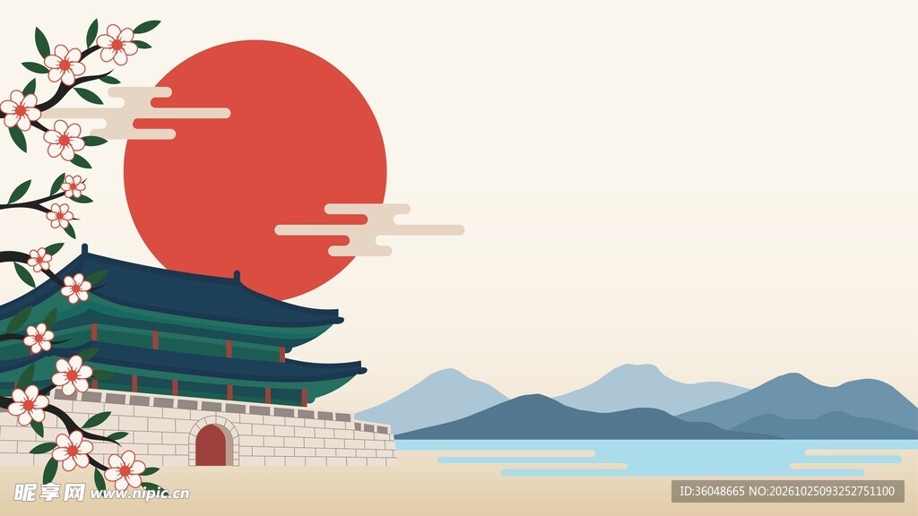 古风建筑插画