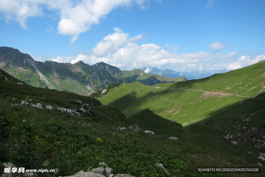 高原草甸山野风光