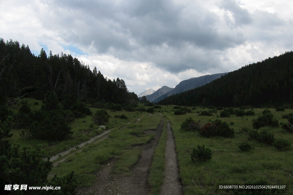 山间郊野土路风光