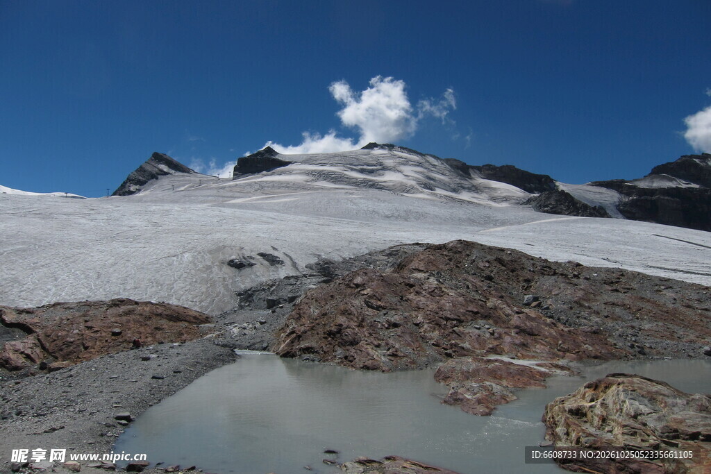 高原冰川湖景风光