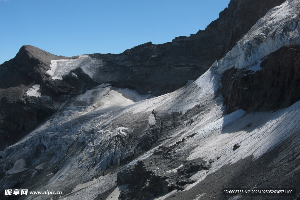 高山冰川自然风光