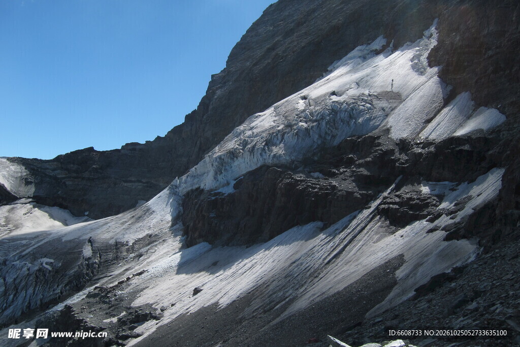 高山冰川自然风光