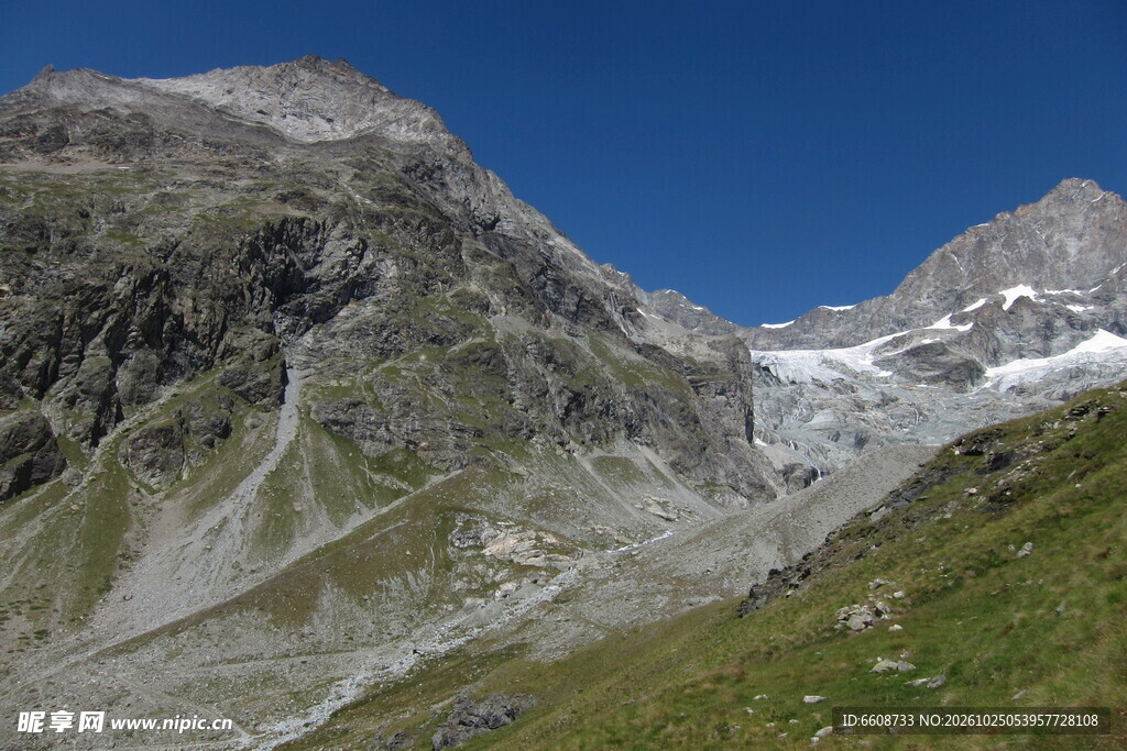高山冰川自然风光