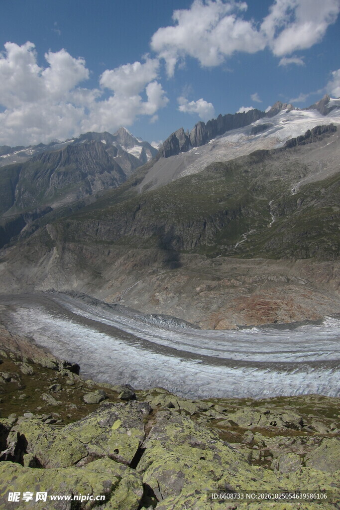 高山冰川自然风光