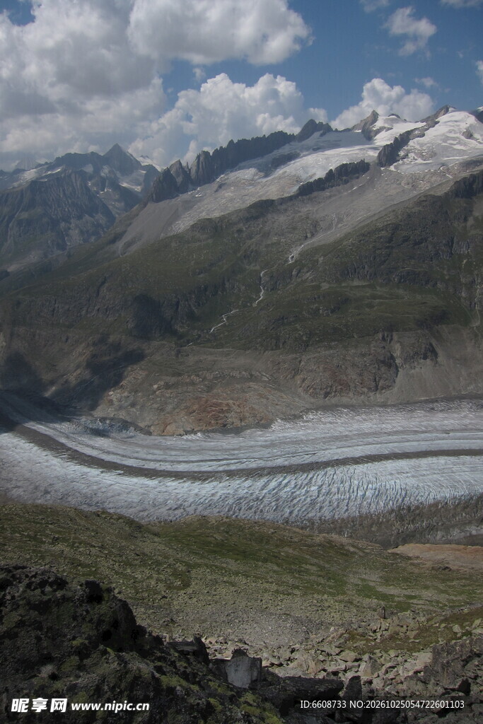 高山冰川自然风光