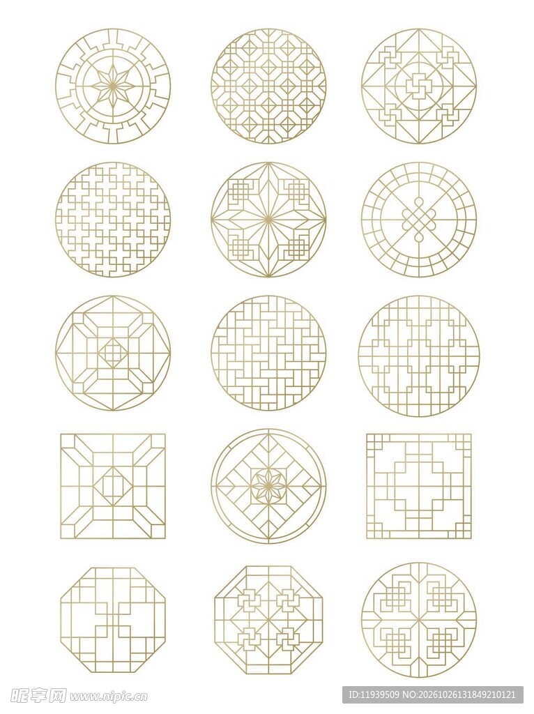 简约几何线纹图案合集