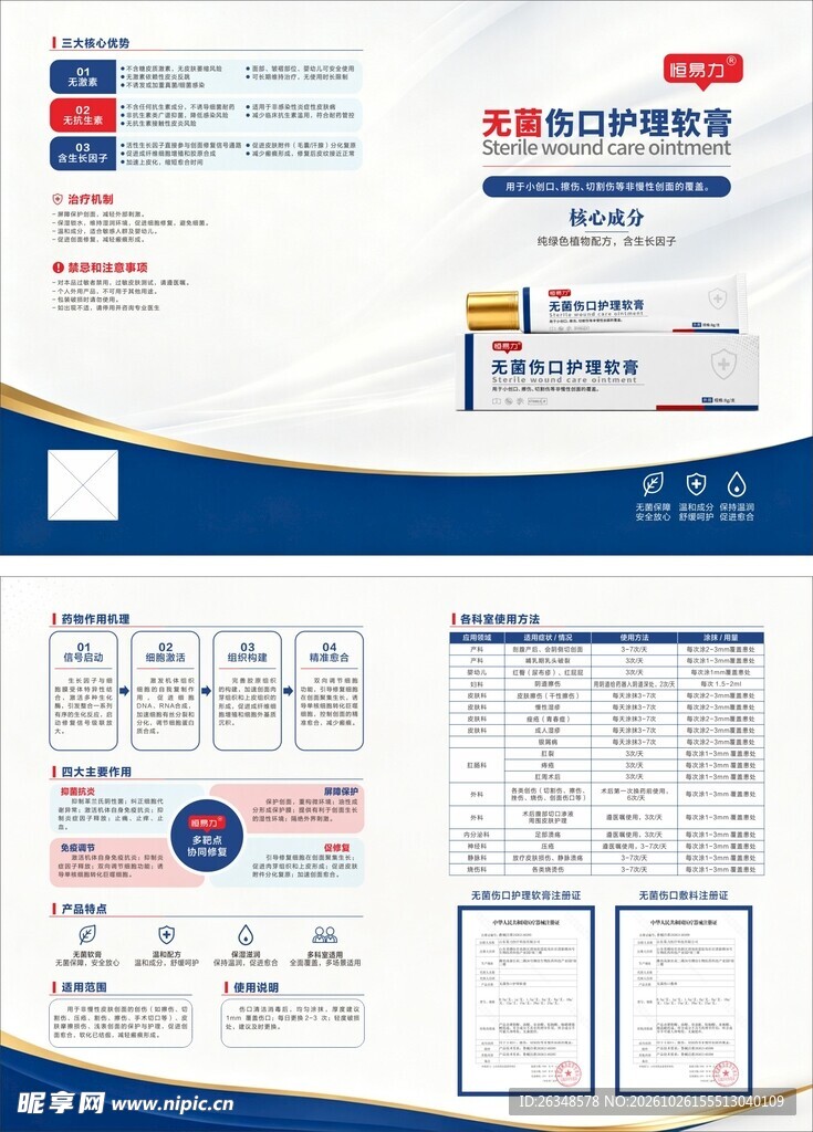 护理软膏折页 