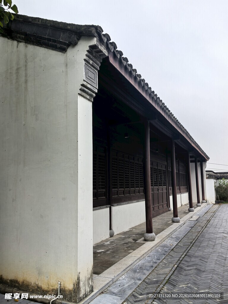 江南古建长廊街景