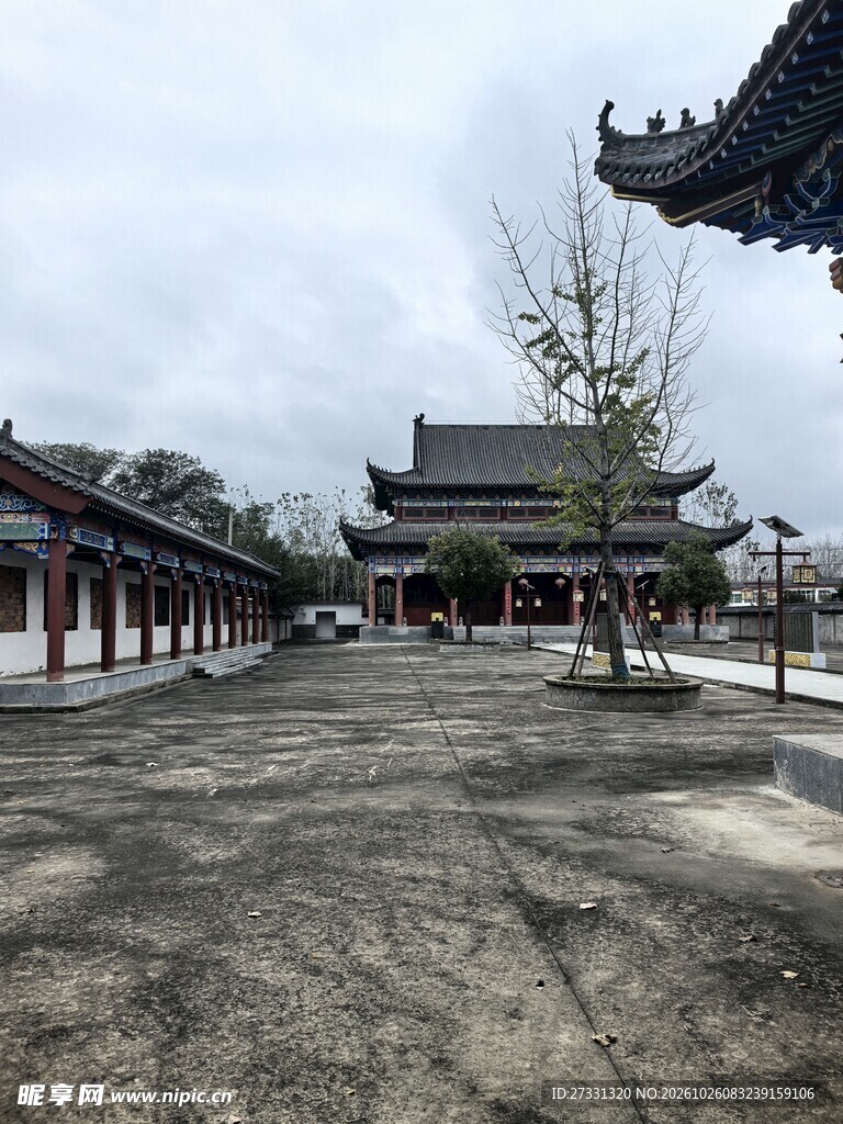 中式古建院落风光