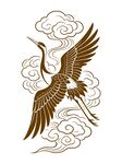 仙鹤祥云纹样