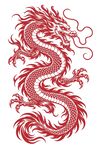 红色龙纹素材