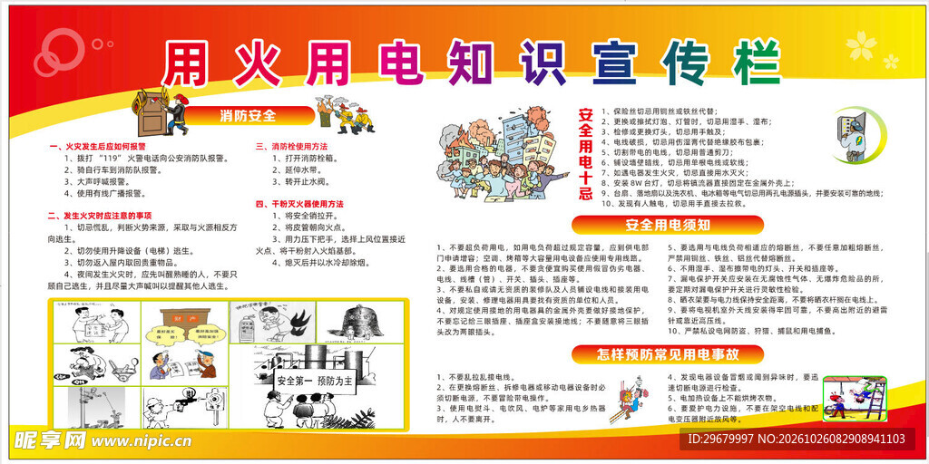 用火用电知识宣传栏