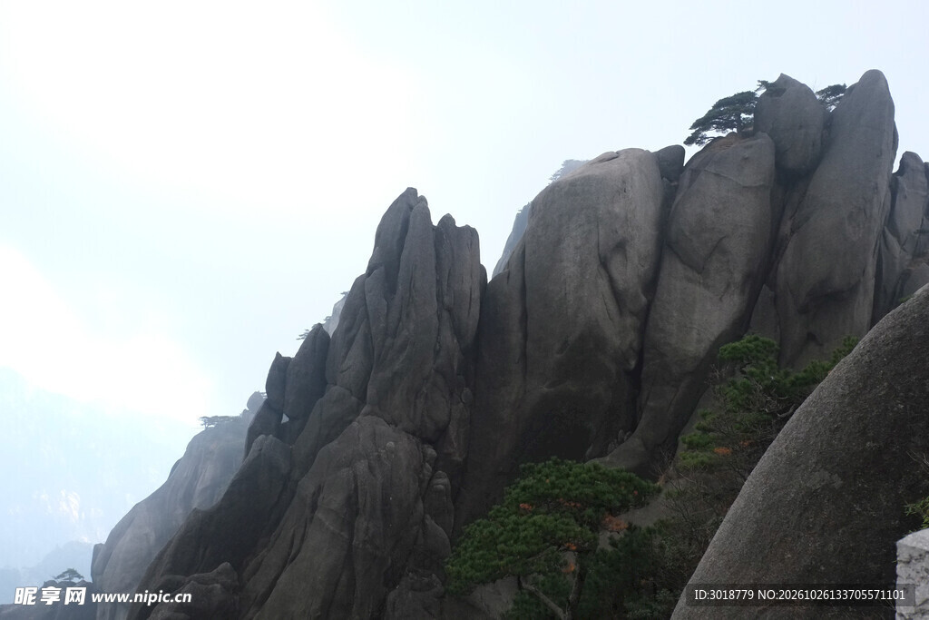黄山奇峰怪石景观