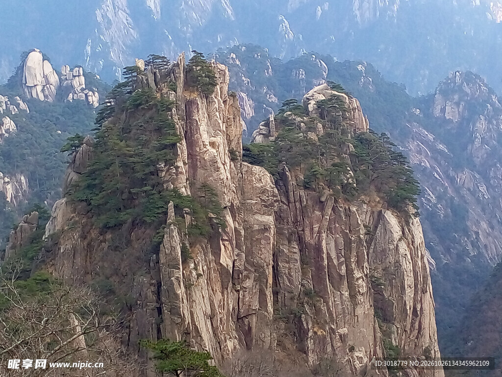 华山奇峰自然景观