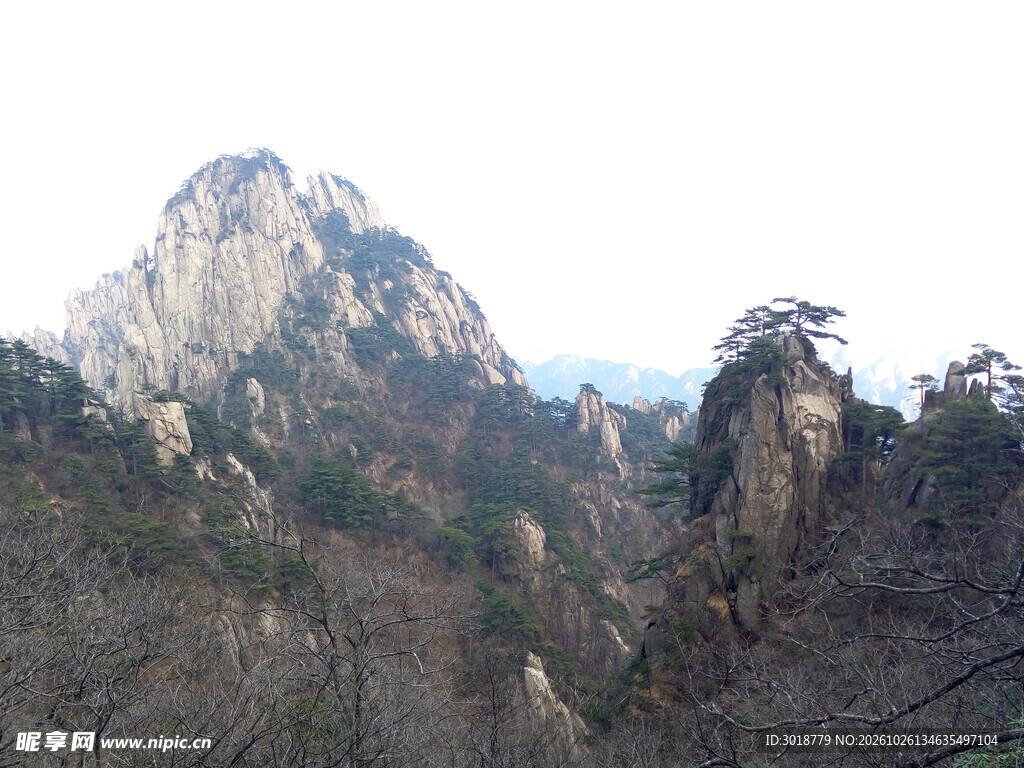 华山奇峰自然景观