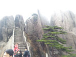 黄山登山石阶景观