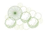 俯视绿植线描图