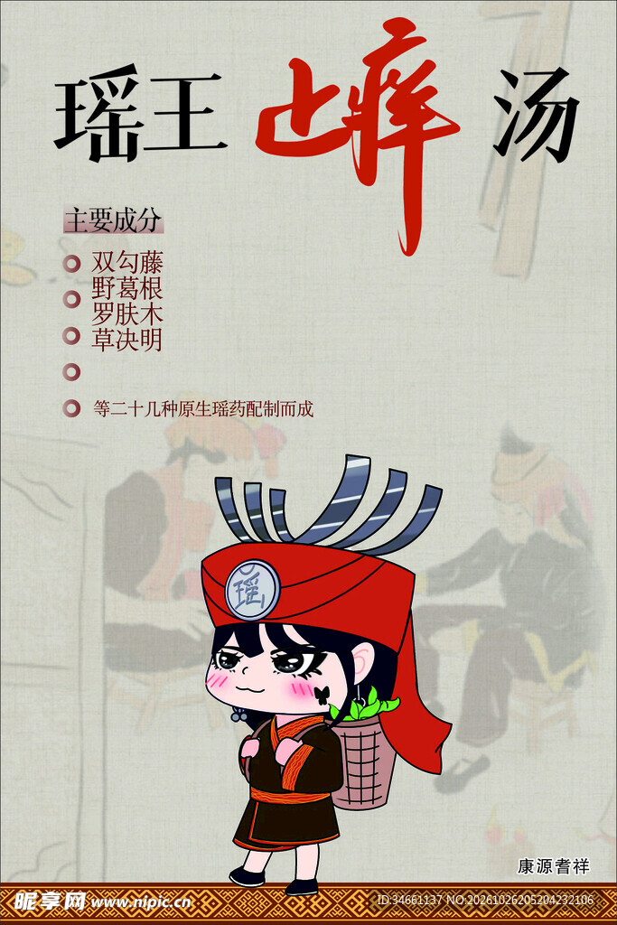 瑶王止痒汤宣传海报