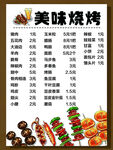 烧烤菜单