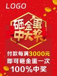 砸金蛋中大奖活动海报