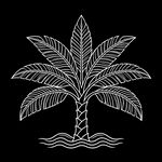 线描风椰树装饰图案