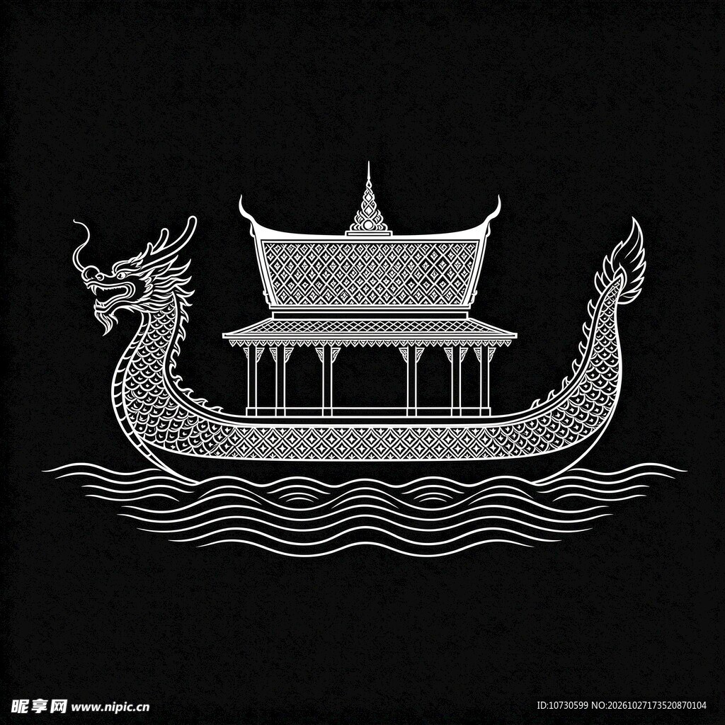 泰式龙舟装饰图案