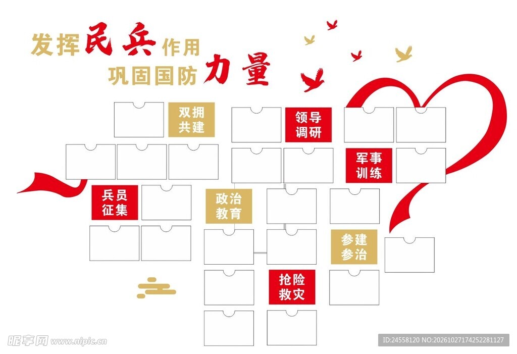 民兵力量主题宣传展板