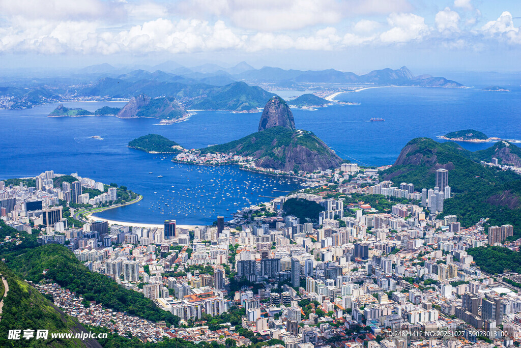 里约城市海湾全景