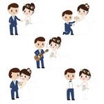 卡通婚礼情侣
