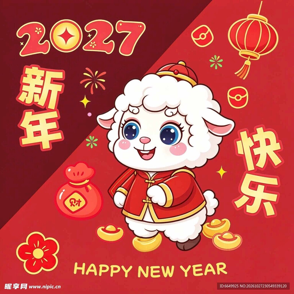 2027羊年新年快乐
