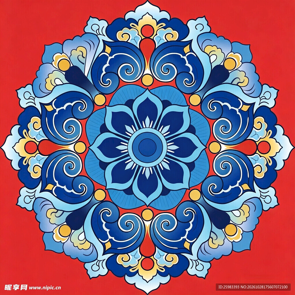 宝相花纹样