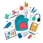 卡通手绘开学文具合集