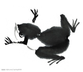 水墨风格的青蛙