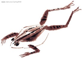 水墨风格的青蛙