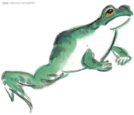 水墨风格的青蛙