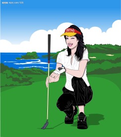 高尔夫球美女