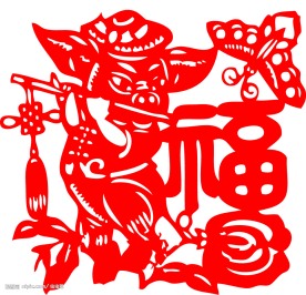 剪纸喜鹊