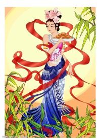中秋节矢量嫦娥明月