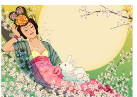 中秋节矢量嫦娥明月