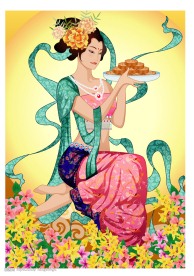 中秋节矢量嫦娥明月