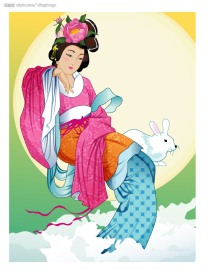 中秋节矢量嫦娥明月