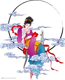 中秋节矢量嫦娥明月