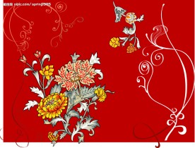唯美时尚矢量花纹